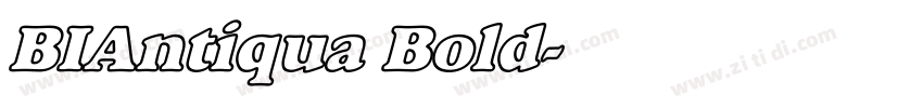 BIAntiqua Bold字体转换